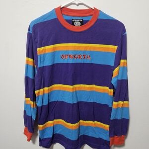 OFWGKTA Colorful Men’s Strip Knit Shirt Large Tyler Long Sleeve Color Block Med